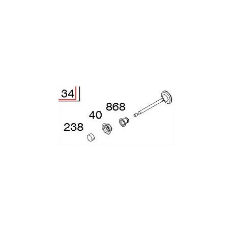 Soupape admission Briggs Stratton 84001987 Soupape admission Briggs Stratton 84001987