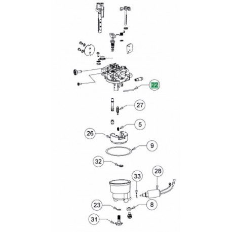 Axe de floteur MTD 711-06036 Axe de floteur MTD 711-06036