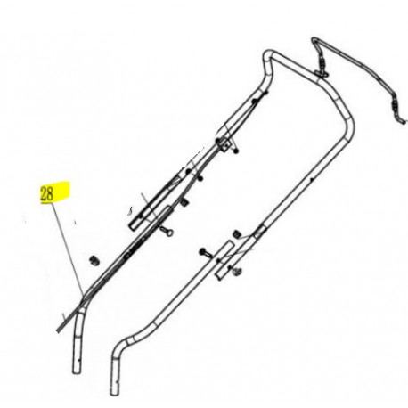Guidon inférieur droit Greatland 40 cm Guidon inférieur droit Greatland 40 cm