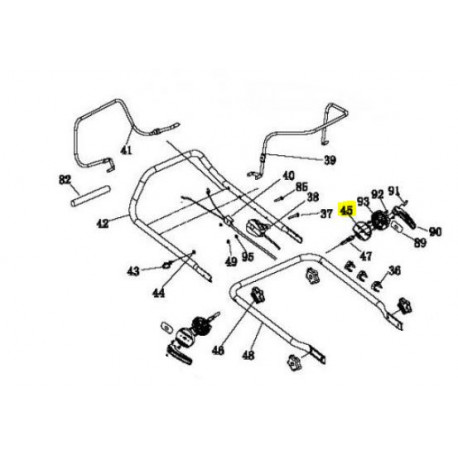 Molette de guidon CLD23011020 pour tondeuse Gardif