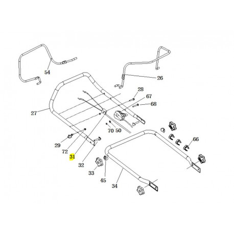 Cable de tondeuse Cleva CLT31110101002 Cable de tondeuse Cleva CLT31110101002