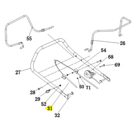 Cable arret moteur et embrayage Cleva CLT31100201013