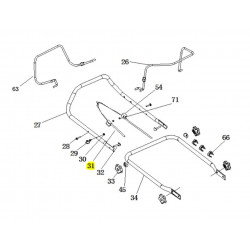 Cable frein moteur Lawnking LK 41 SP 99 CC OHV