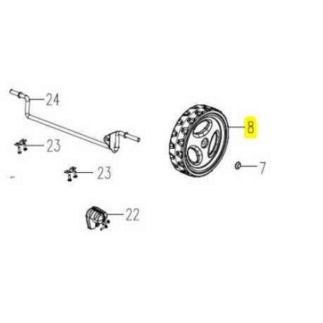 Roue arrière Lawnmaster ME 1844L M Roue arrière Lawnmaster ME 1844L M