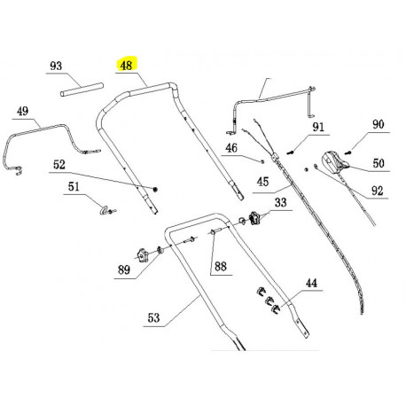 Guidon supérieur tondeuse Greatland CL TO 675EXiB 56 AC SP 4in1