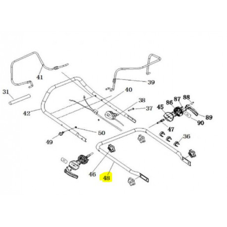 Guidon tondeuse Lawnking LK 51 SP HW SM 4IN1 Guidon tondeuse Lawnking LK 51 SP HW SM 4IN1