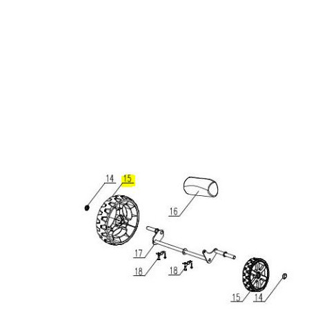 Roue de tondeuse Cleva CL111244104 Roue de tondeuse Cleva CL111244104