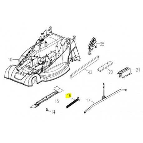 Ressort de relevage Lawnmaster ME 1844L M Ressort de relevage Lawnmaster ME 1844L M