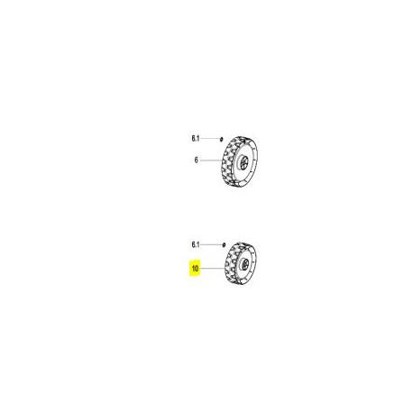 Roue tondeuse Lawnmaster MEB1437 RA Roue tondeuse Lawnmaster MEB1437 RA