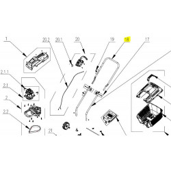Guidon pour tondeuse electrique Gardif 32 cm