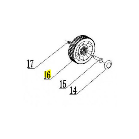 Roue avant pour tondeuse Greatland 40 cm