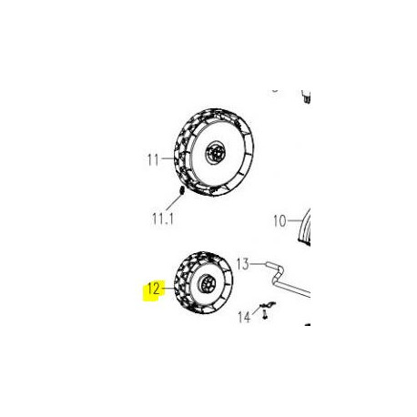 Roue avant tondeuse Supra 4118 Li Roue avant tondeuse Supra 4118 Li