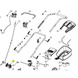Fixation de guidon gauche tondeuse electrique 42-46 cm