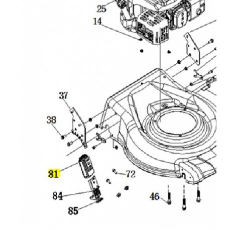 Batterie Gardif 14,4 V - 2Ah pour tondeuse à démarrage electrique