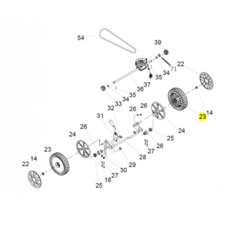 Roue tondeuse Gardif CLT31109704011 Roue tondeuse Gardif CLT31109704011