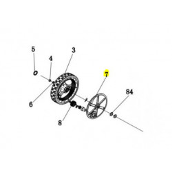 Flasque de roue pour tondeuse Lawnmaster MP53S4, MP53S4Y190