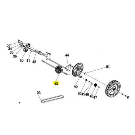 Boitier de traction Lawnmaster MP53S4