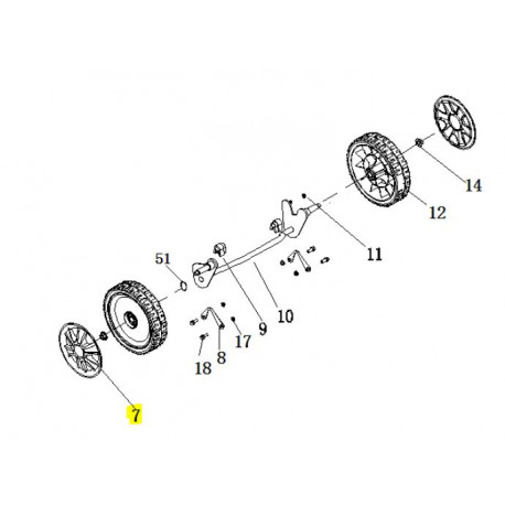 Enjoliveur de roue tondeuse Lawnking LK46