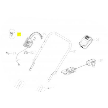 Clé de sécurite tondeuse à batterie CLMF2031A