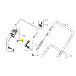 Interrupteur tondeuse à batterie Lawnmaster 36/37 et 36/40