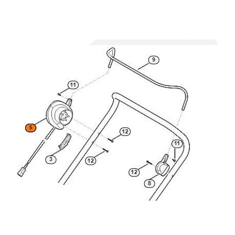 Commutateur d'arrêt tondeuse Stihl RME 443 Commutateur d'arrêt tondeuse Stihl RME 443