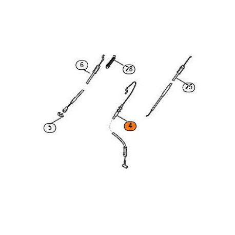 Cable de vitesse pour Stihl RM 655 YS Cable de vitesse pour Stihl RM 655 YS