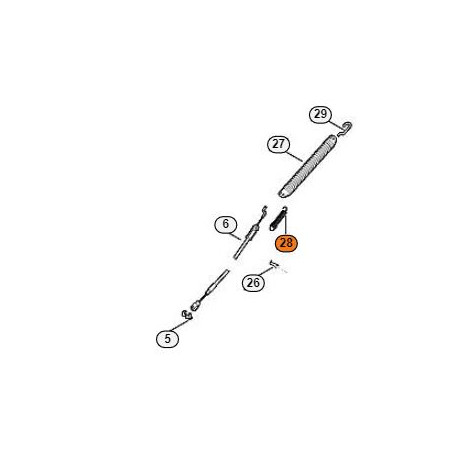 Ressort de cable embarayge de lame Stihl Ressort de cable embarayge de lame Stihl