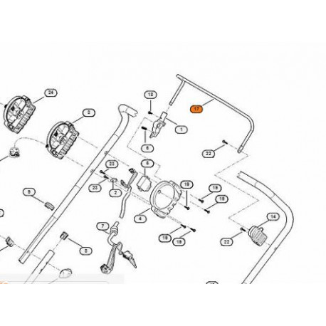 Levier de commande tondeuse Stihl RMA 235 et RME 235