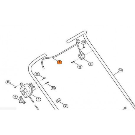 Manette de mise en marche Stihl RME 443 et RMA 443