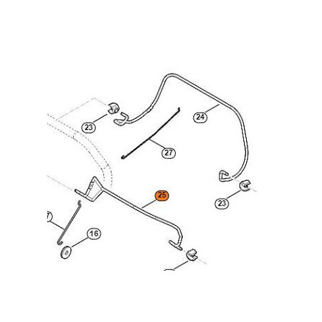 Commande d'embrayage de lame Stihl MB 756 et RM 756