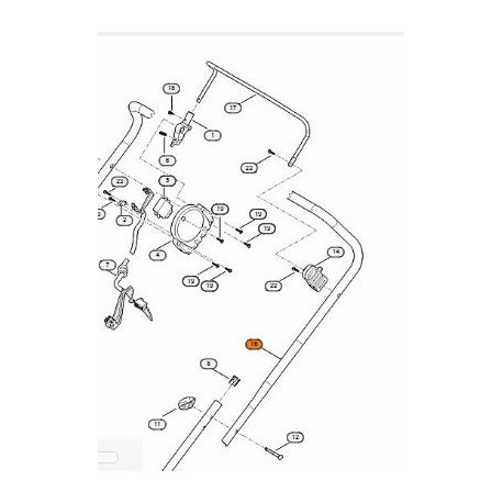 Guidon supérieur tondeuse Stihl MA 235 et RMA 235 Guidon supérieur tondeuse Stihl MA 235 et RMA 235