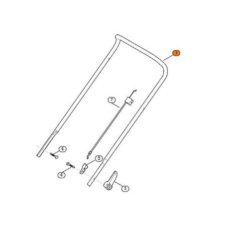 Guidon brancard tondeuse Stihl Viking 6357-763-5026 Guidon brancard tondeuse Stihl Viking 6357-763-5026