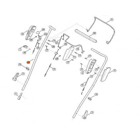 Guidon supérieur tondeuse Stihl RM 4 Guidon supérieur tondeuse Stihl RM 4