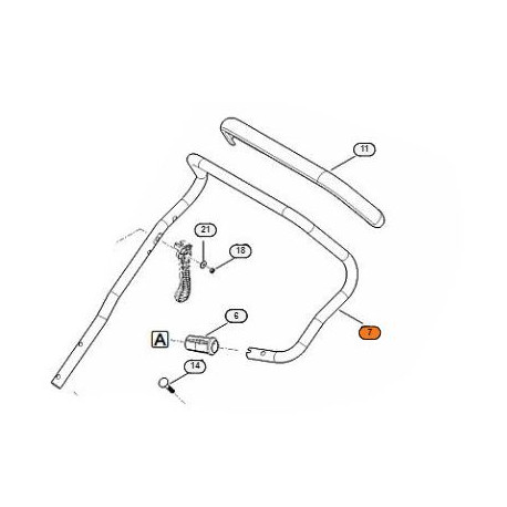 Guidon pour tondeuse Stihl RM 650 et RM 655 Guidon pour tondeuse Stihl RM 650 et RM 655