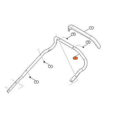 Guidon pour tondeuse Stihl RM 756 YC