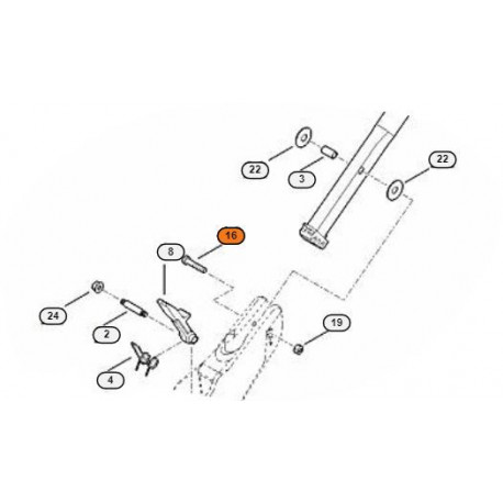 Vis Stihl M8 x 40 pour guidon de tondeuse