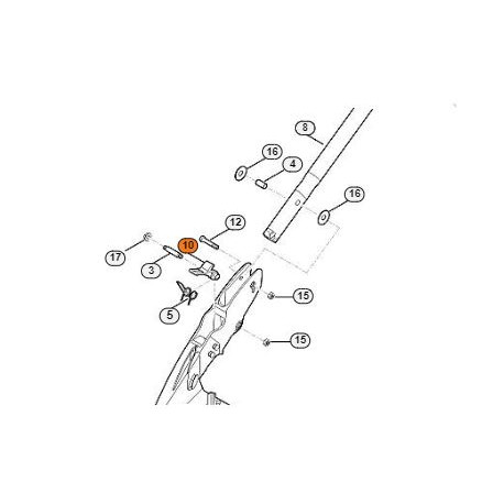 Levier de fixation pour tondeuse Stihl Viking 339