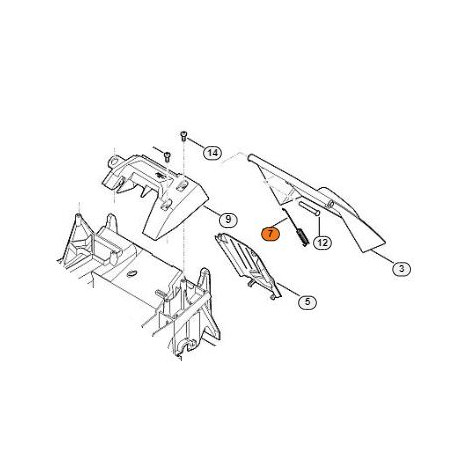 Ressort clapet pare pierre Stihl 6364-703-5110 Ressort clapet pare pierre Stihl 6364-703-5110