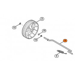 Axe de roue arrière pour tondeuse Stihl Viking 235