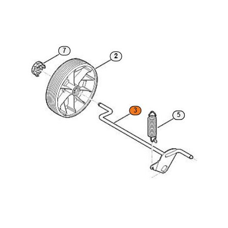 Essieu de roues arrière tondeuse Stihl Viking 339