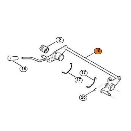 Axe de roue arrière tondeuses Stihl Viking 248 T et 253 T Axe de roue arrière tondeuses Stihl Viking 248 T et 253 T