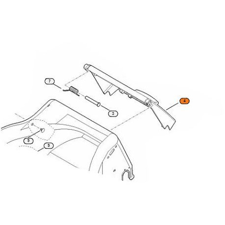 Clapet pare pierre tondeuse Stihl RM 248, RM 253