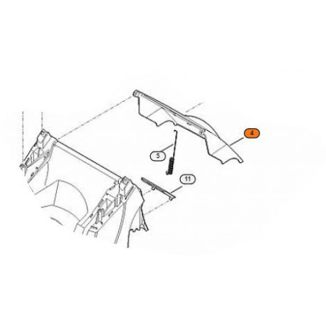 Clapet arrière tondeuse Stihl RM 443 et RM 448 Clapet arrière tondeuse Stihl RM 443 et RM 448
