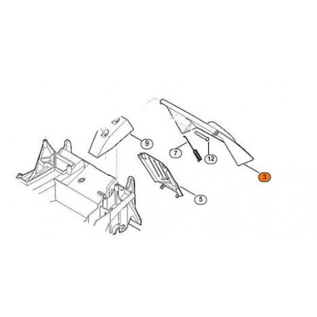 Clapet pare pierre pour Stihl RM 650 VS, 655 RS / YS Clapet pare pierre pour Stihl RM 650 VS, 655 RS / YS