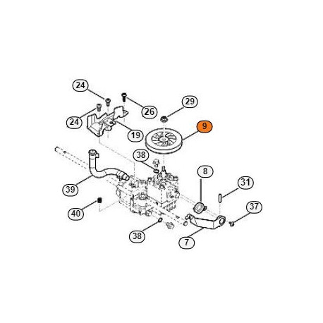 Poulie de boitier de traction Stihl 6378-643-1500 Poulie de boitier de traction Stihl 6378-643-1500