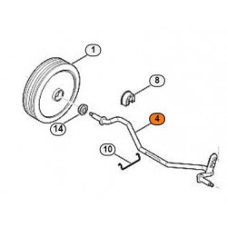 Essieu de roue avant tondeuse Stihl Viking série 248 et 253