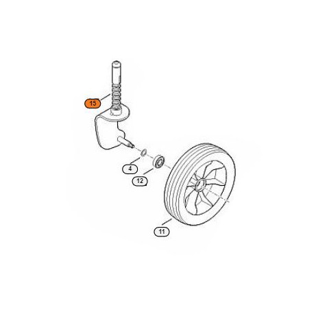 Fourche de roue Viking MB 3 et Stihl RM 3