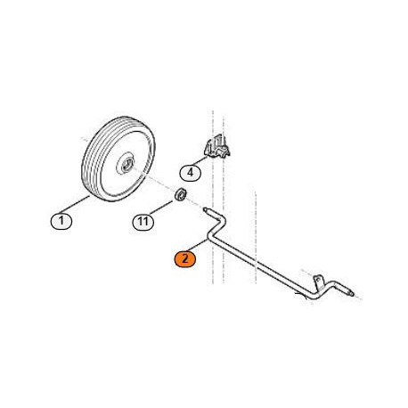 Axe de roue avant tondeuse Stihl Viking série 650 et 655 Axe de roue avant tondeuse Stihl Viking série 650 et 655
