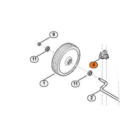 Support pour essieu avant tondeuse Stihl Viking Support pour essieu avant tondeuse Stihl Viking