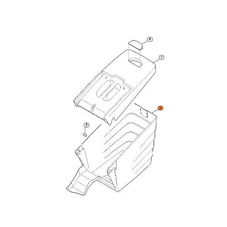 Partie inférieure de bac de ramassage pour tondeuse Stihl Viking série 545